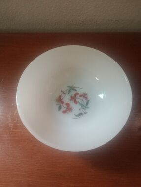 Vintage Fire King Honeysuckle Pudding Bowl Mid Century Modern